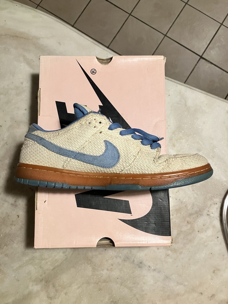 Size 10 nike sb dunk lows blue hemps
