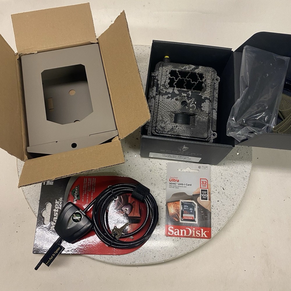 Spartan GoCam Game Camera Package Camera Lock Box Python Cable And SDCard