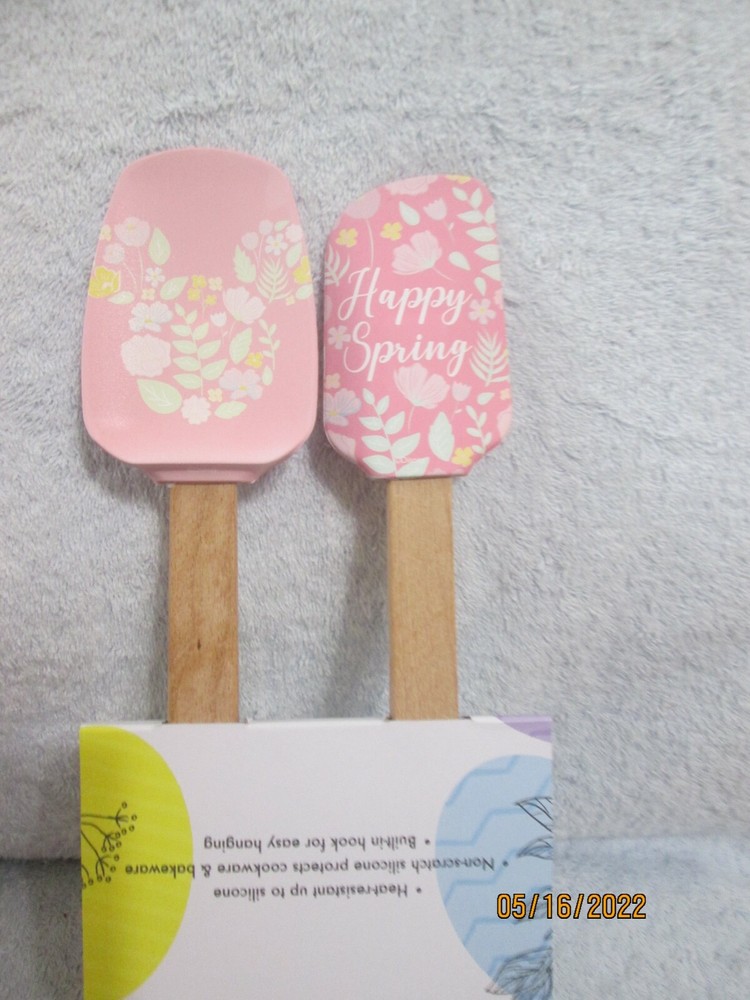 Disney Mickey Mouse Silicone Spatula & Spoon Set " Happy Spring "