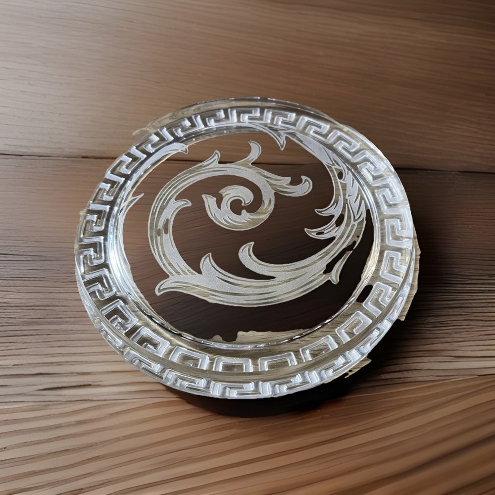 VERSACE GLASS MULTIPURPOSE,with GREEK KEY EDGE