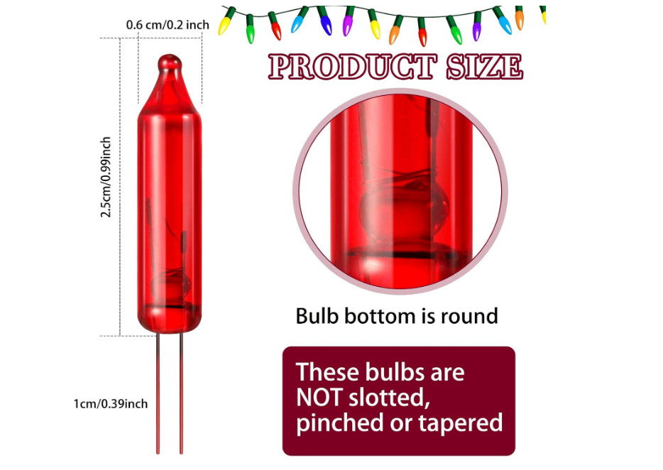 60 Count 6V Mini Christmas Replacement Light Bulbs for Tree Decorations NEW.....