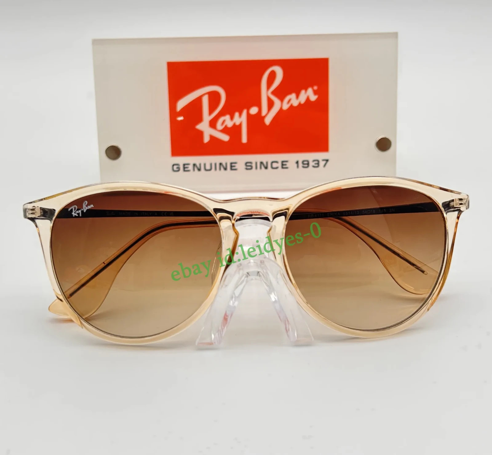 *NEW* RAY-BAN ERIKA RB4171 UV400 SUNGLASSES BROWN FRAME GRADIENT LENS 54MM