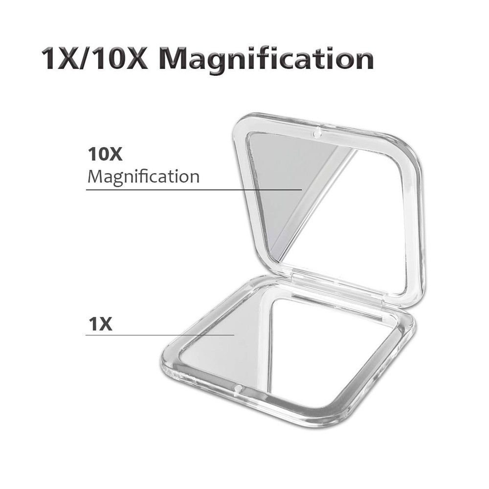 Magnifying Compact Mirror Snowflakes Elegant Compact Pocket Mini Makeup Mirr...