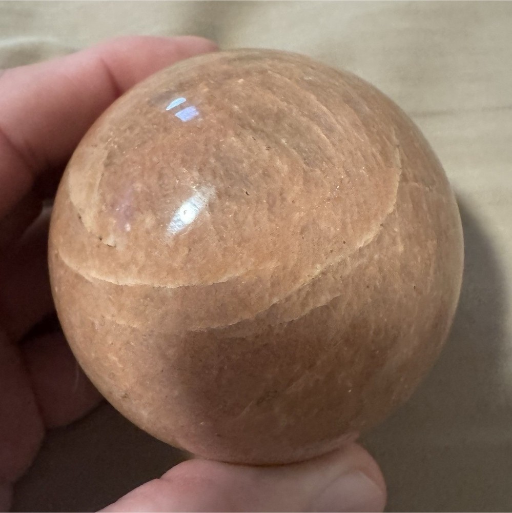 Peach Moonstone crystal sphere