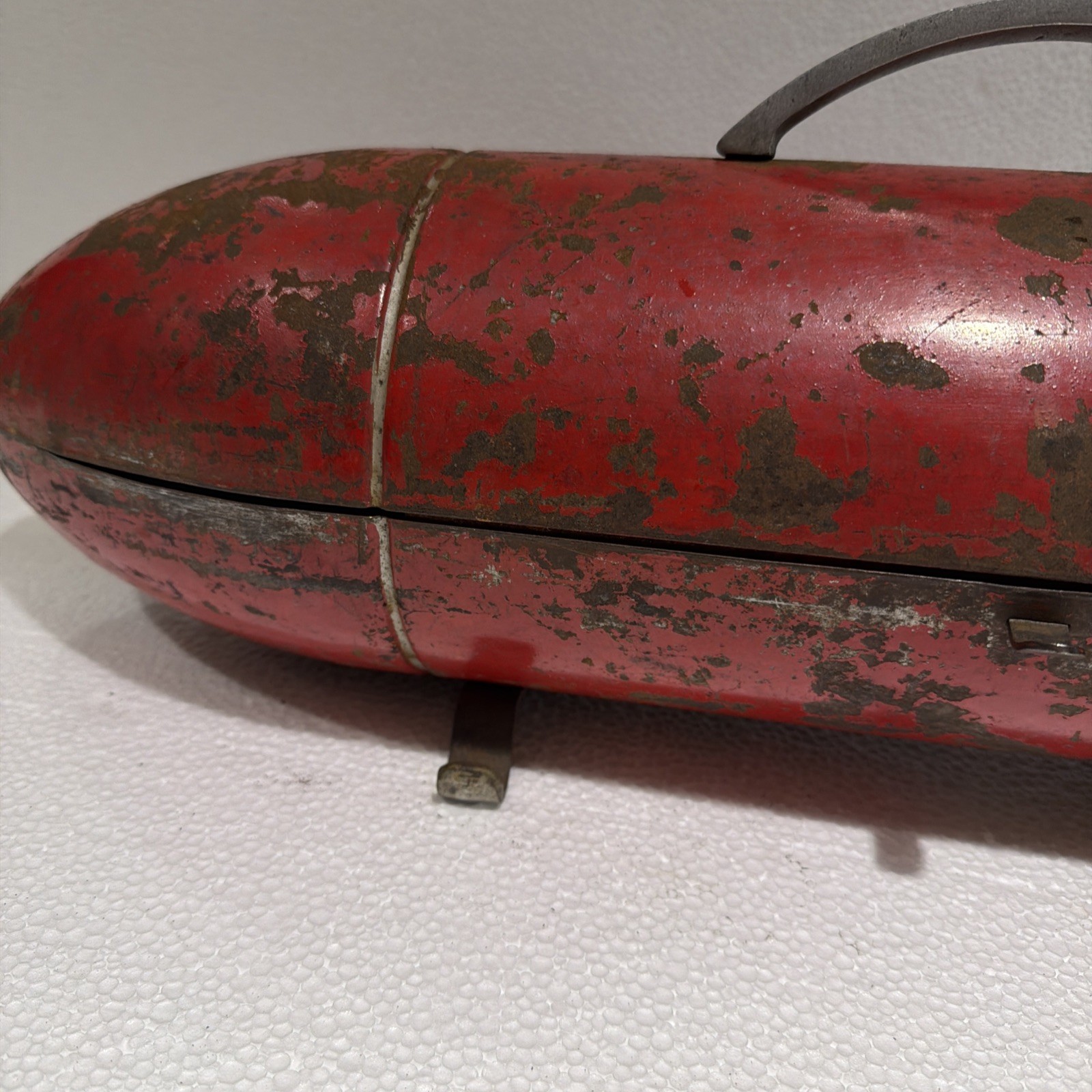 Vintage Blackhawk Torpedo Tool Box Garage Tools Hot Rod Red Rocket Style 1950's