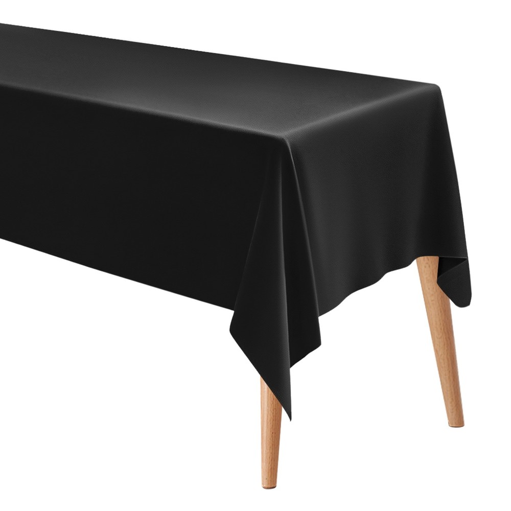 150x300cm Rectangle Tablecloth, Thickened Polyester Table Cloth Black