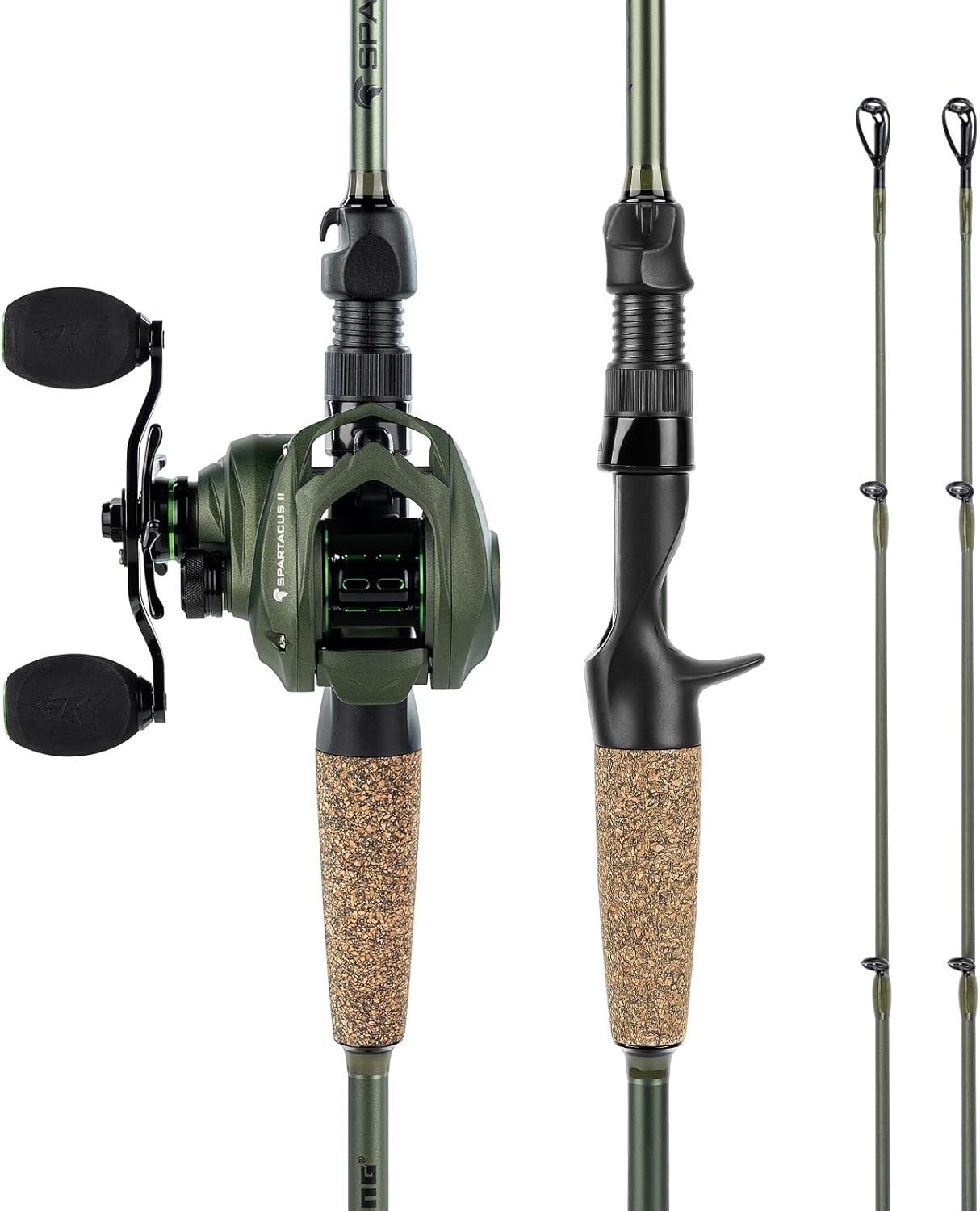 KastKing Spartacus II Twin-Tip Fishing Rod & Reel Combo,Spinning & Casting Combo