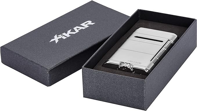 XIKAR Allume Triple Jet Tabletop Lighter, Silver