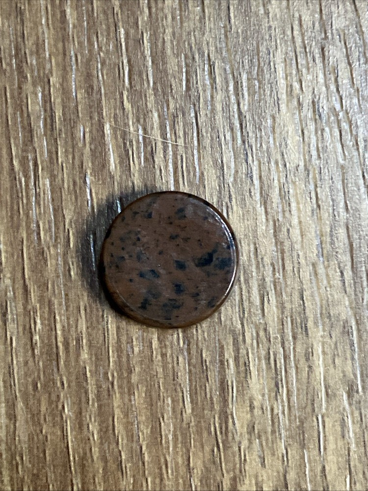 Replacement Backgammon Magnetic Checker Brown W/ Black Speckles Approx. 0.75”