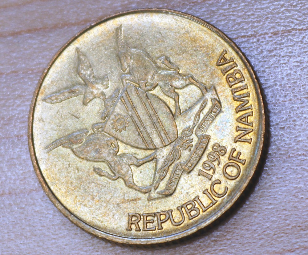 1998 Namibia 1 Dollar Bateleur Eagle