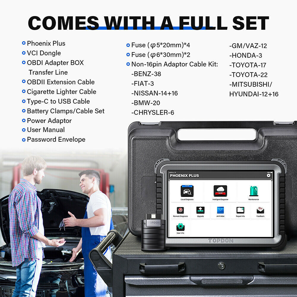 2026 TOPDON Phoenix Plus Bidirectional Car Diagnostic Scanner Tool €CU Coding US