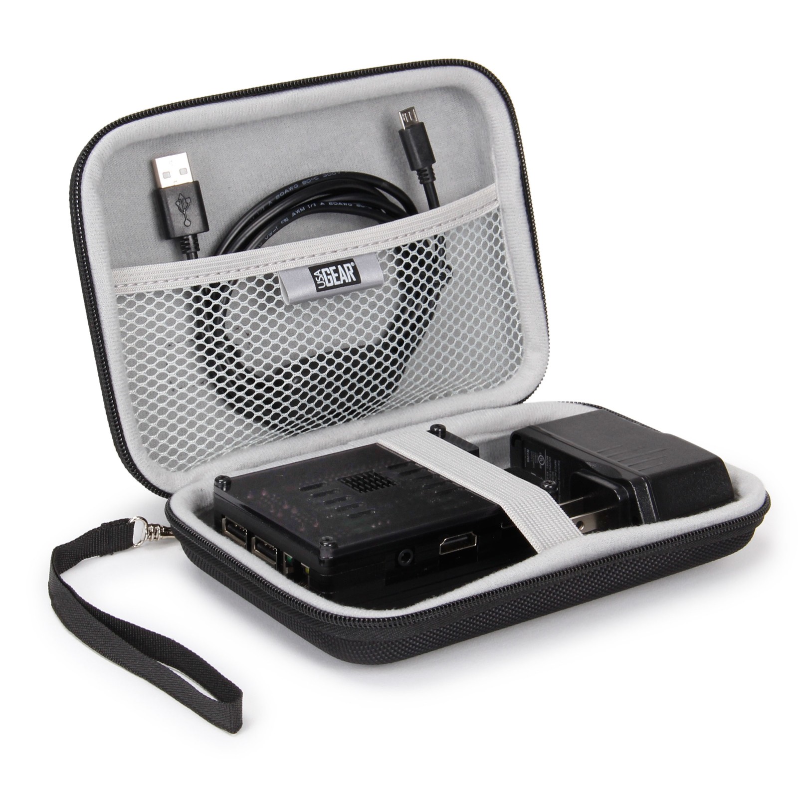 USA GEAR Raspberry Pi 3 Travel Case - Carrying Case for Model B Motherboard