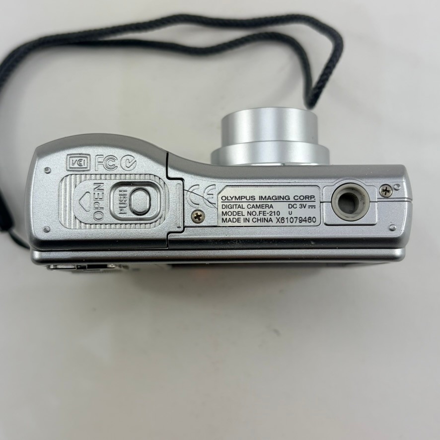 Olympus FE-210 7.1MP Digital Camera with Strap, Memory, & Extras - Tested Works