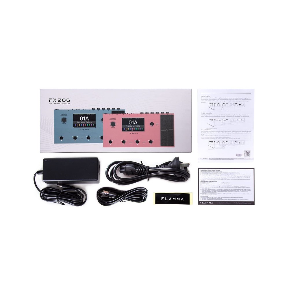 FLAMMA FX200 Multi Effects Guitar Processor | 5” LCD Touch Screen | MIDI Po