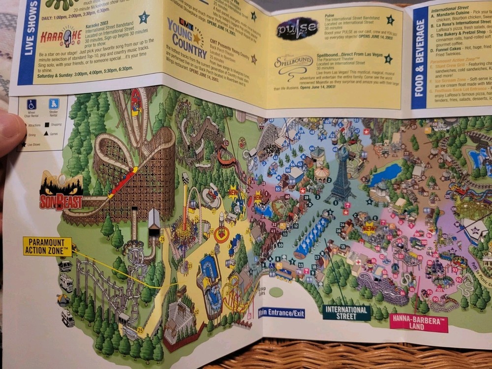 2003 Kings Island Park Guide and Map