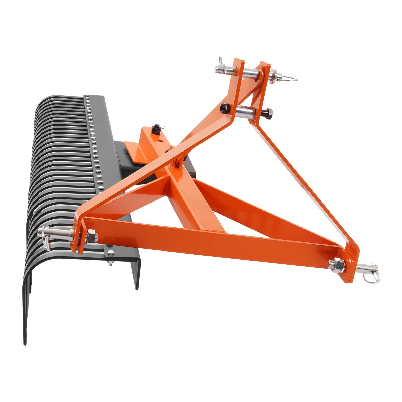 Garden Tool 60" 5 FT 3-Point Landscape Rock Rake For CAT 1 Tractor Grass Comb