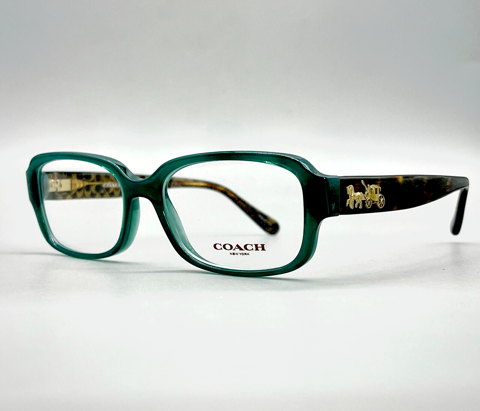 Coach HC 6105 5451 Eyeglasses Teal/Dark Tort Gold 51-15-140 !NO CASE!