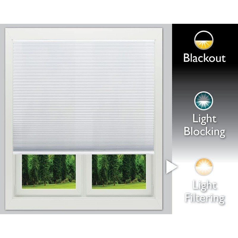 Cordless Light Filtering Honeycomb Shade Easy Install No Tools Energy Efficient