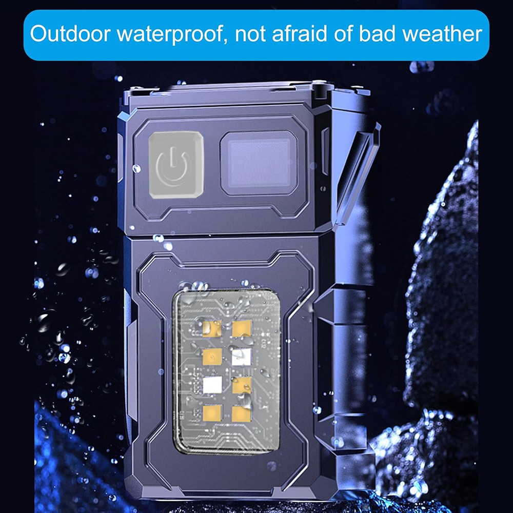 Clip Pocket LED Flashlight Magnetic USB Rechargeable Mini Torch Work Light IPX4