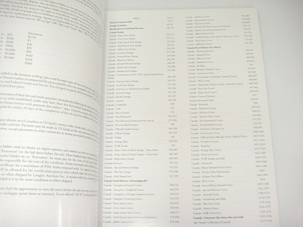 Longley Stamp Auction Catalog 2006 Canada Large Queen Proofs Pence Issue More