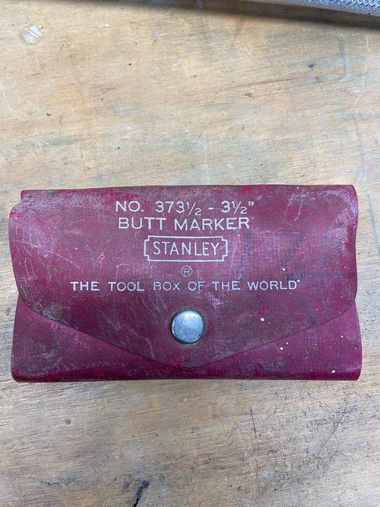 Stanley Butt Marker No. 373-3" with Case/ Door Hinge Marking Tool