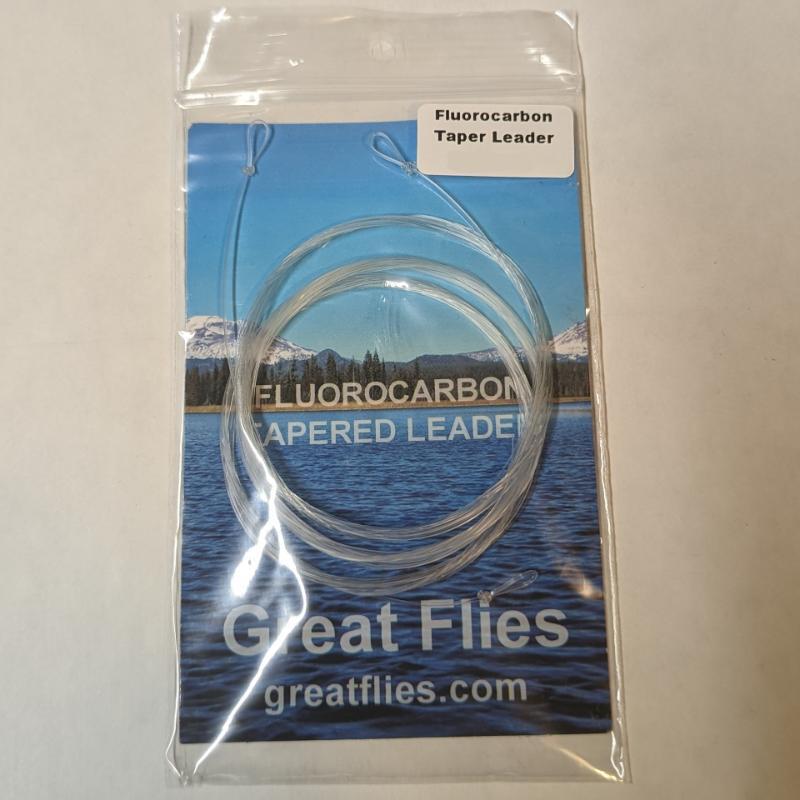 Great Flies Fluorocarbon Tapered Leader - 3 pack - available in 0X, 1X, 2X, 3...