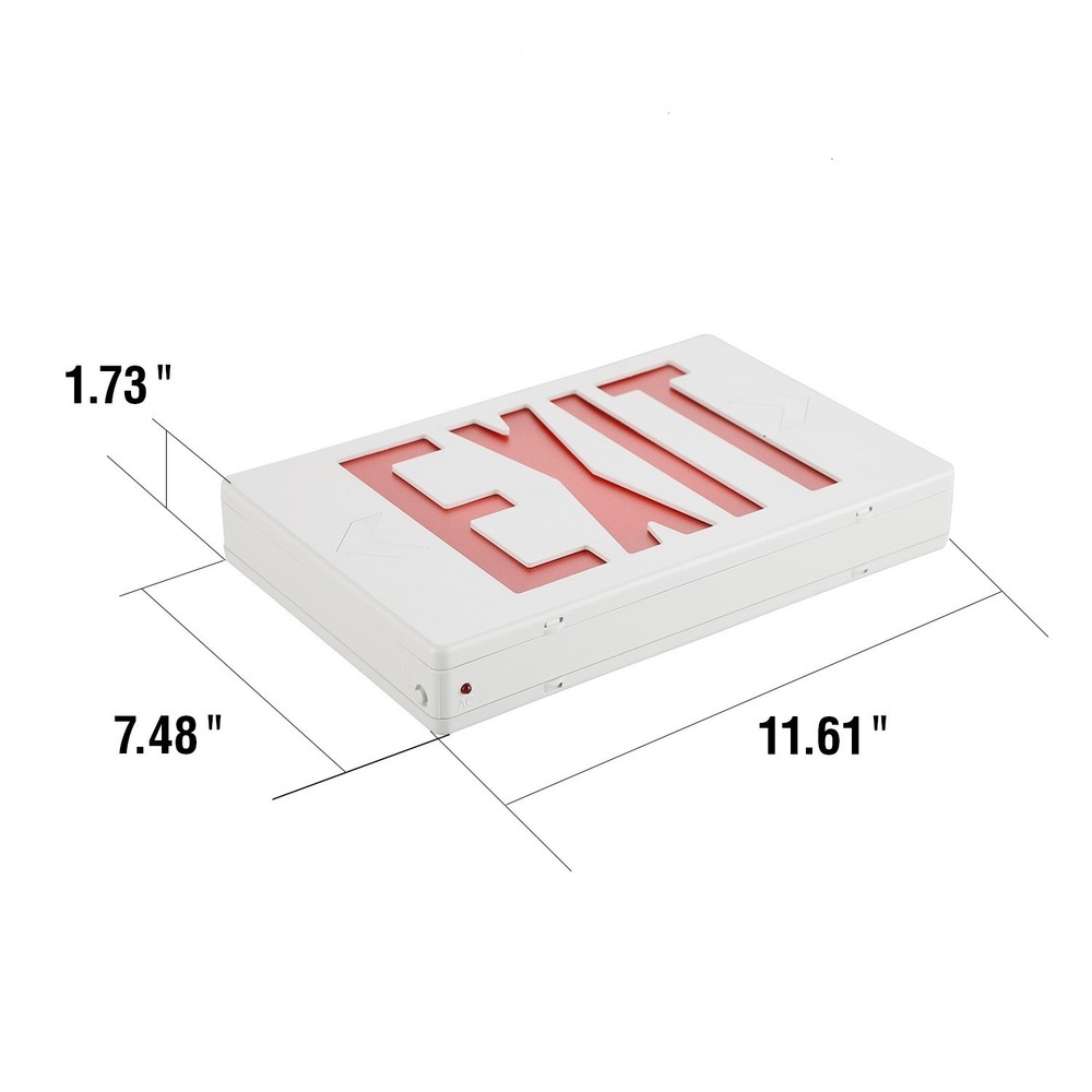 UL Listed 18 Packs Red Led Exit Sign & Exit Light with Battery Backup Combo.