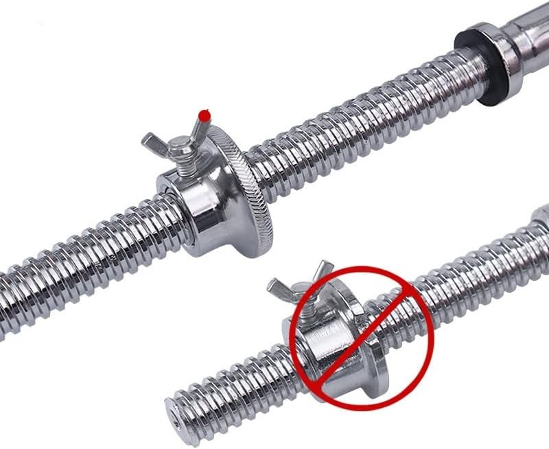 2 Pack Dumbbell Collars Spin Locking Nut with Safety Lock Standard, Silver