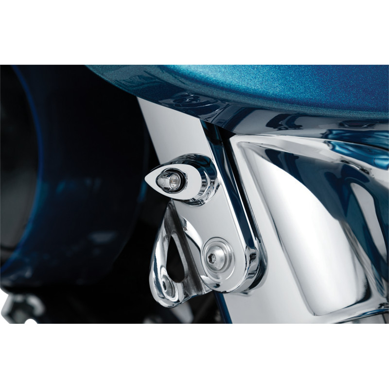 Kuryakyn - 2844 - Kellerman Front Turn Signal Mounts, Chrome