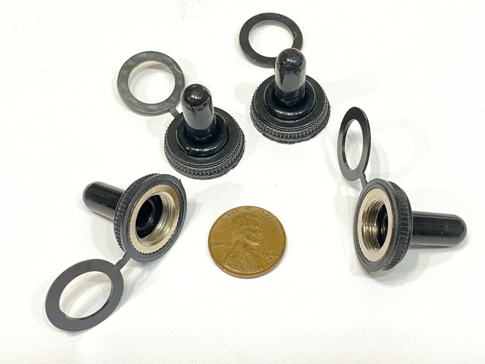 4 Pack Toggle Switch Waterproof Rubber Cover Water Proof Boot Cap  M12X0.75 E35