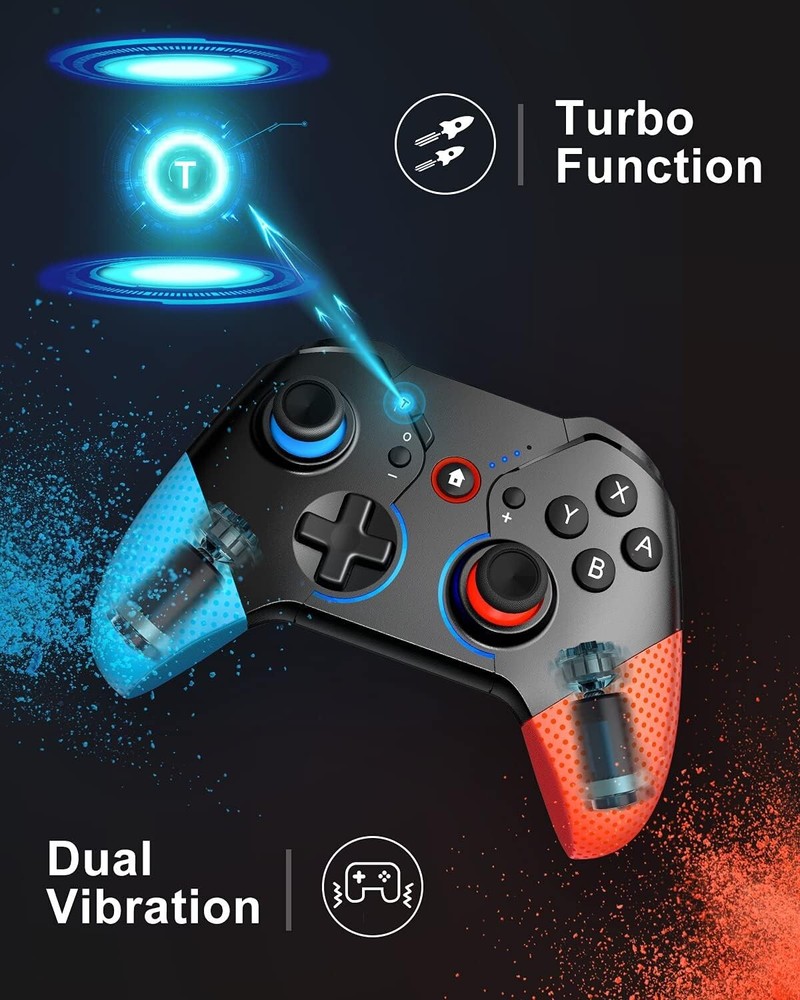 Switch Controller for Nintendo with Wake Up, Bluetooth Gamepad Remote Grip with