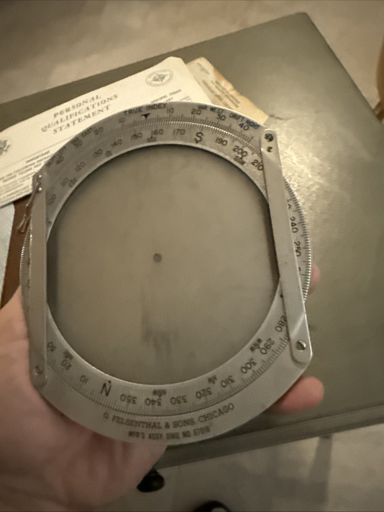 USAAF Type E-6B AERIAL DEAD RECKONING COMPUTER +Case+Paperwork. Z9