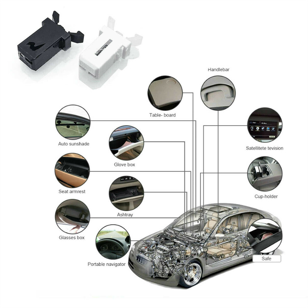 2X Replacement Car Sunglasses Holder Overhead Console Latch for Home Use