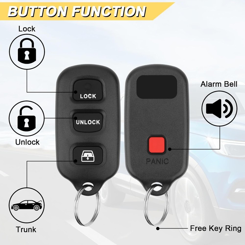 Replacement for 1999-2009 4Runner/ 2001-2007 Sequoia Car Keyless Entry Remote Co