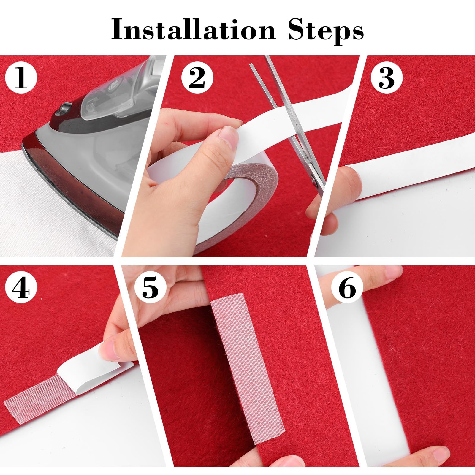 15 x 2.6ft Long Red Carpet Runner for Party Non Slip Red Aisle Runners 20 MM ...