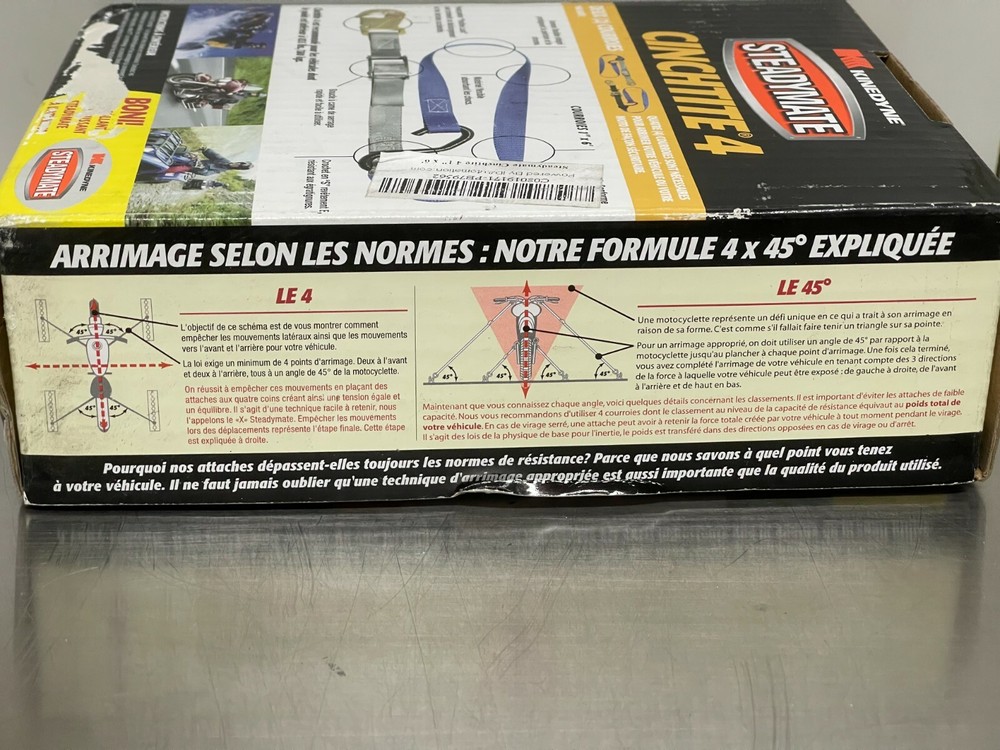 SteadyMate Cinchtite-4 S & Snap Hook Cam Buckle Tie-Down Straps