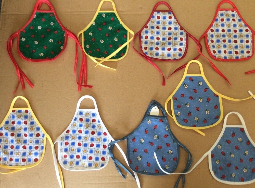 HANDMADE DISH BOTTLE APRONS- LADYBUGS VARIOUS CHOICES