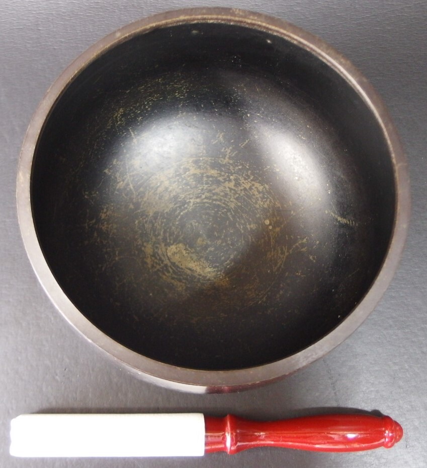 or25116 JAPANESE BUDDHIST SINGING BOWL ORIN GONG 18.1 cm /7.1 inch Width VINTAGE