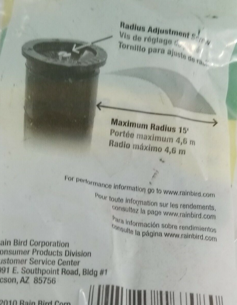 Rain Bird 15 ft Quarter Circle Adjustable Pattern Nozzle A17-Q QTY 5