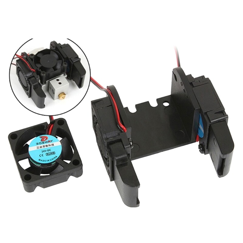 3D Printer Accessories 2 In 1 Out Nozzle Extruder Hotend Fan Bracket Bower Guide