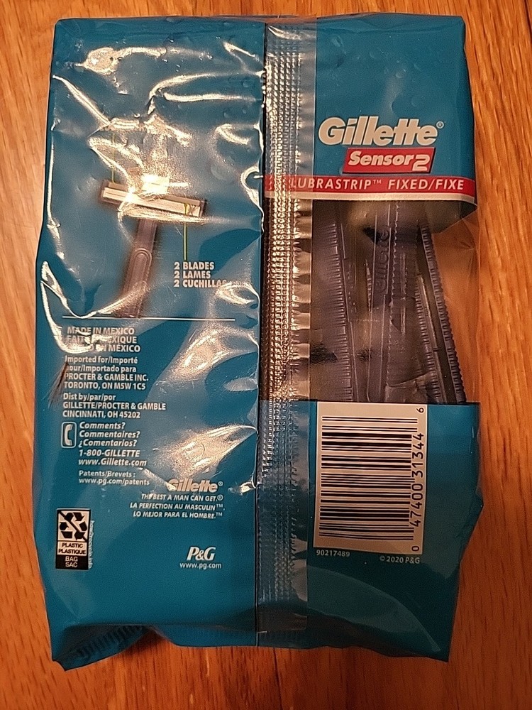 Gillette Sensor2 Base Fixed Head Men Disposable Razors 18ct