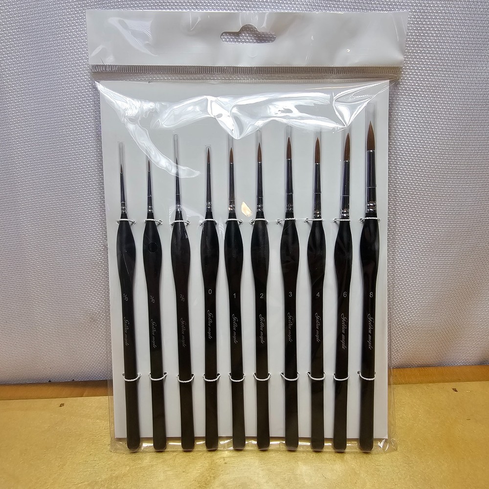 Golden Maple 10pc Detailing Brushes