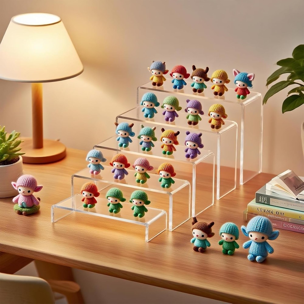 Clear Acrylic Display Risers 10 Pcs 2 Sets