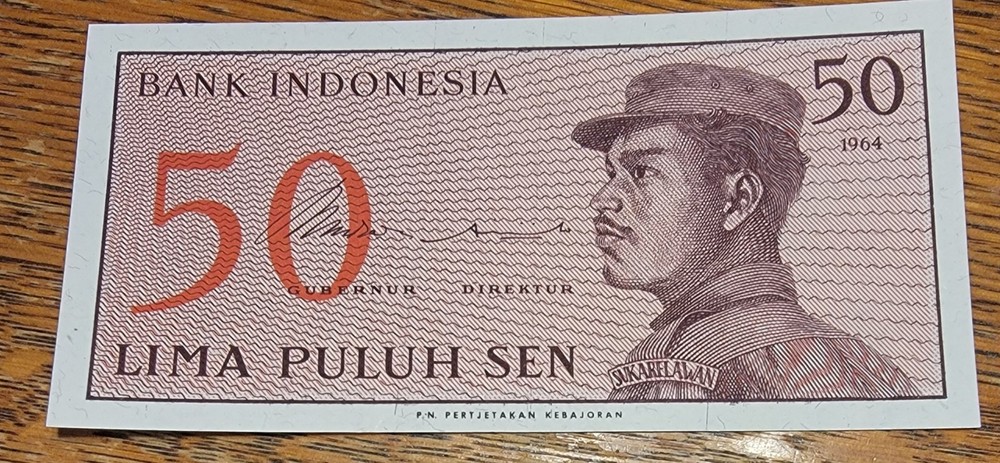 1964 INDONESIA NOTE  T-BAG