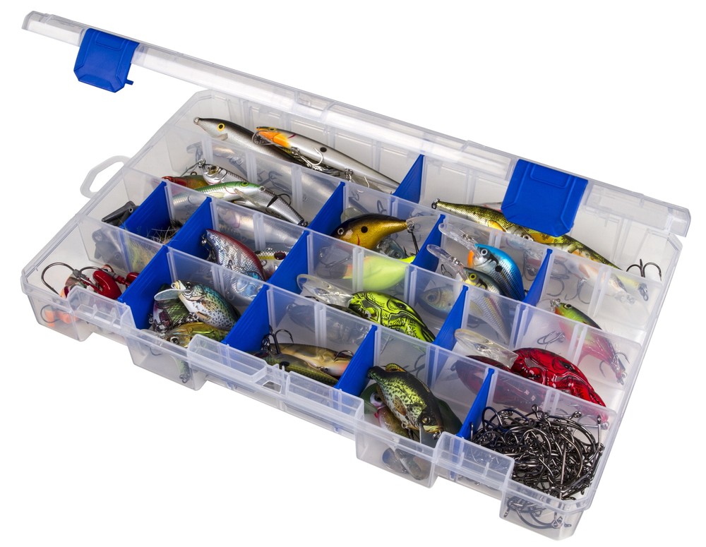FISHING TACKLE BOX Large, Clear Plastic