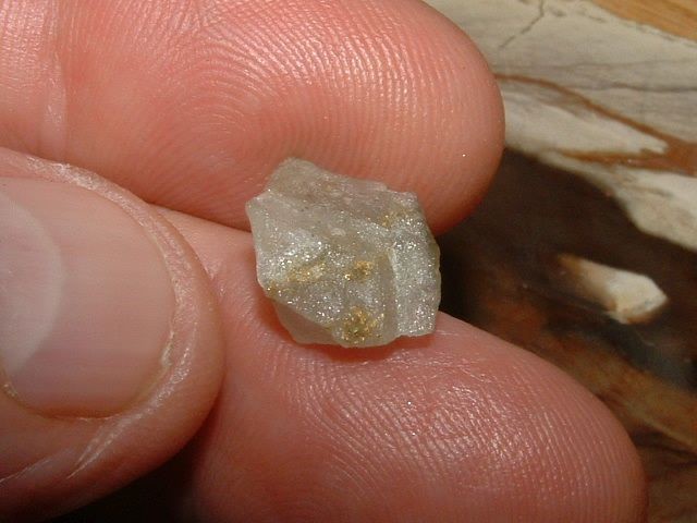 GREY GOLD QUARTZ SPECIMEN .86 GRAM CALIFORNIA GOLD AND QUARTZ