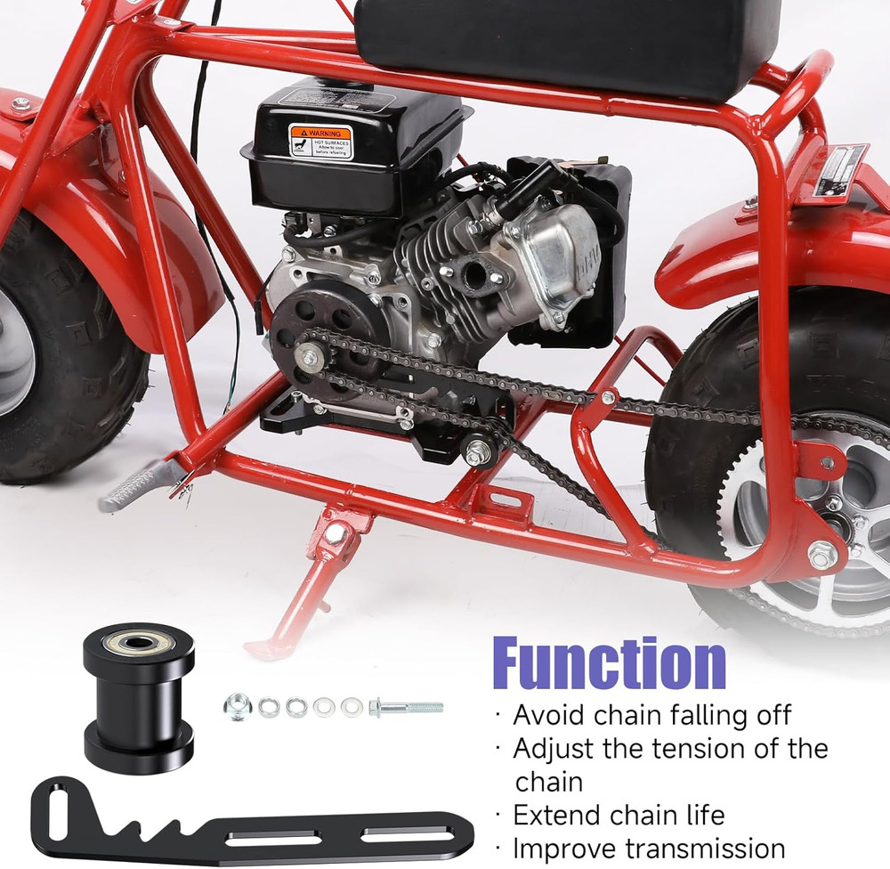 Chain Tensioner Adjuster Bracket Kit with 8Mm Chain Roller Replacement for Preda