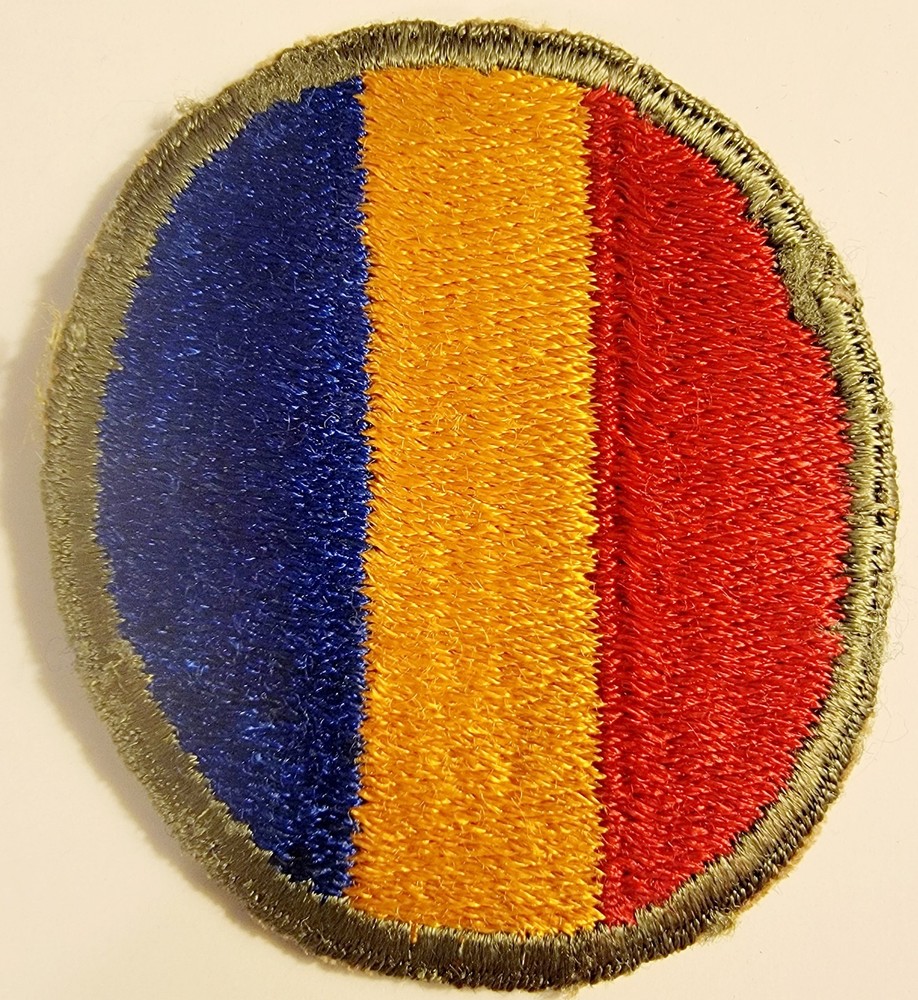 WW II US Army Replacement & School Command Cut Edge Whiteback No Glow Patch 1