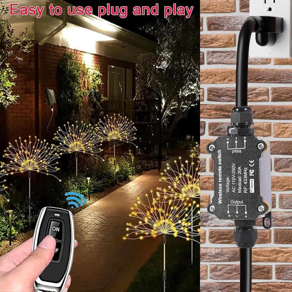 AC110V Remote Control Power Switch - Waterproof Wireless Light Switch