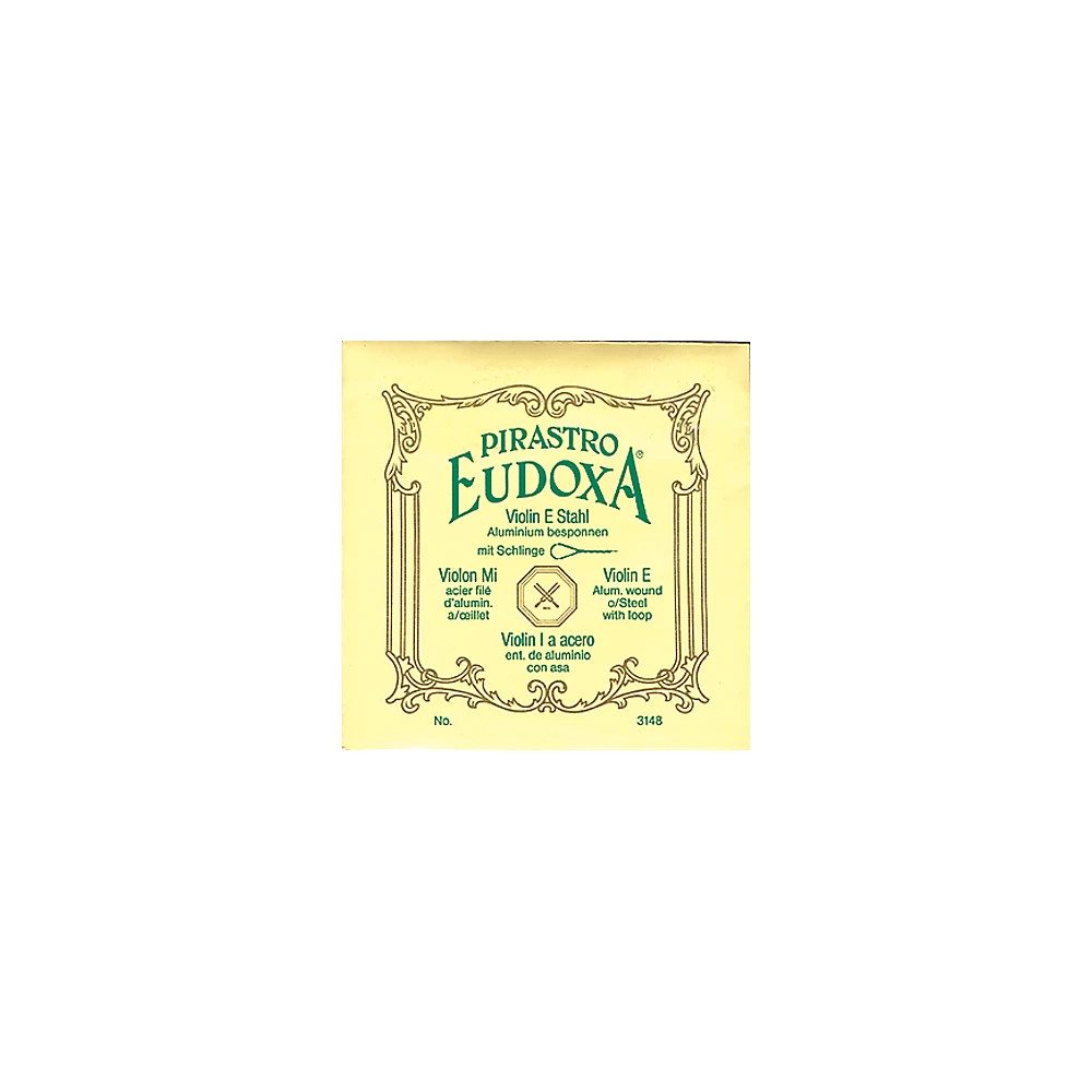 Pirastro Eudoxa Series Violin String Set 4/4 with E Steel / Aluminum Loop End